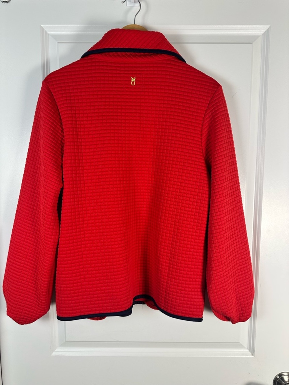 Dudley Stephens Vista Pullover Womens Medium Red Waffle Knit Preppy - Picture 7 of 7